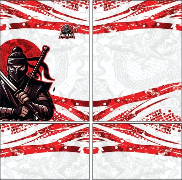 Arte Vetor Camisa Interclasse Ninja 305