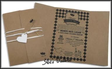 Convite de Casamento Chalkboard Boteco