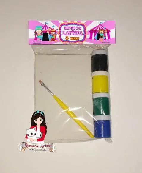 Kit Pintura Personalizado Circo Rosa