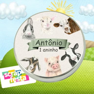 Latinhas Personalizadas Festa Fazendinha Aquarela