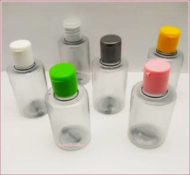 Frasco PVC 50 ml Com Tampas Flip To- pacote com 100 unidades