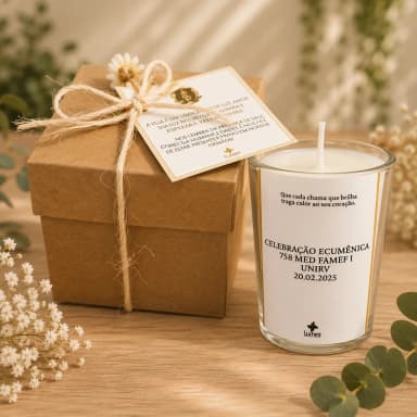 40 Vela Aromática no Copo Lembrancinha Personalizada Formatura, Batizado, Casamento, Corporativo e etc. Fazemos Qualquer Tema