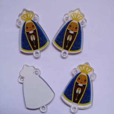Entremeio de Nossa Senhora Aparecida Acrilico - Pct 4 unids
