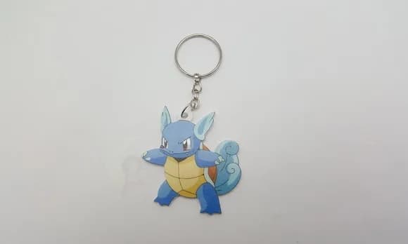Chaveiro Pokémon Wartortle em Acrílico Uv