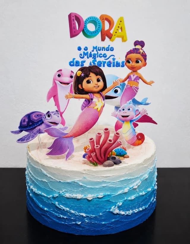 ARQUIVO DE CORTE TOPO DE BOLO DORA SEREIA