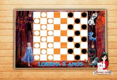 Jogo de Damas Personalizado Frozen