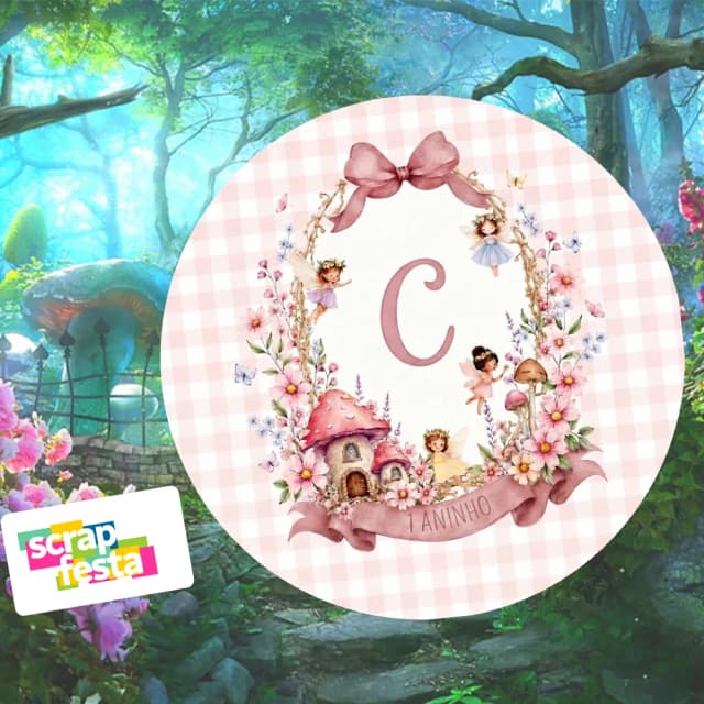 Sousplat de Papel Personalizado Festa Bosque Floresta Encantada Aquarela