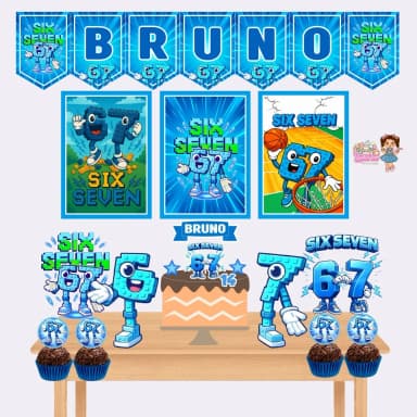 Kit Festa Só Um Bolinho SIX SEVEN - Decoração de Festa