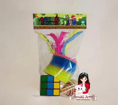Kit Brinquedos Retrô Personalizado Tema Super Mario Bross