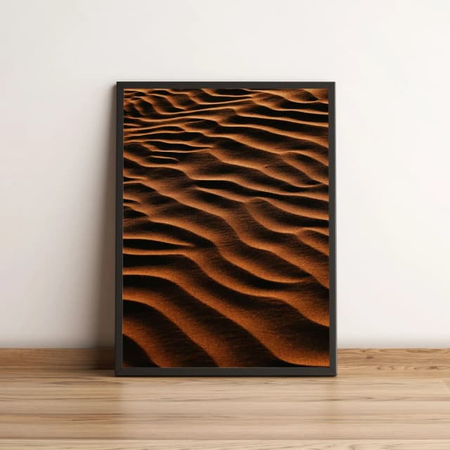 Quadro Decorativo com Dunas de Areia em Tons Escuros 2176