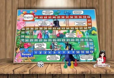 Tabuleiro Educativo Personalizado a Bela Adormecida