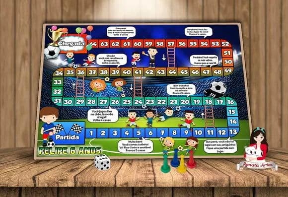 Tabuleiro Educativo Personalizado Tema Futebol