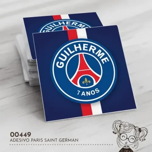 Adesivo Quadrado Paris Saint German - 00449