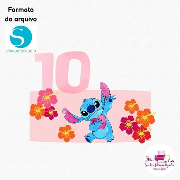 Arquivo Digital - Topo de Bolo Stitch