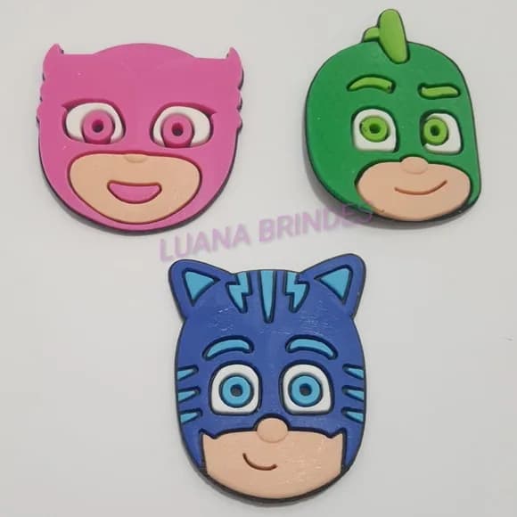 Apliques Emborrachado de Personagens - Pct c/ 6 Unid