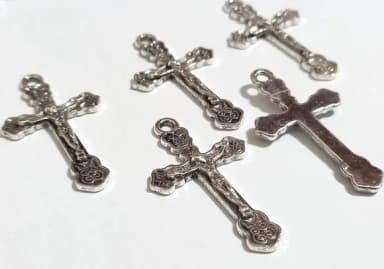 Pingente Crucifixo Prata - 12 Unidades