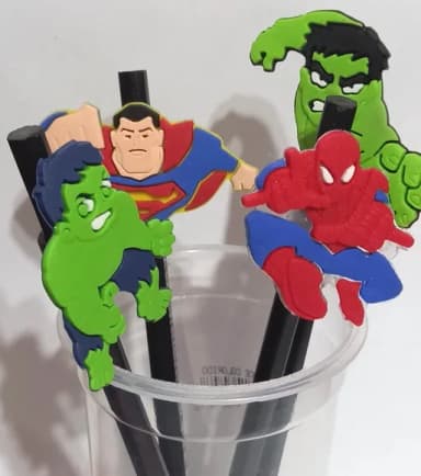 Lápis C/ponteiras Homem Aranha Emborrachado -pct C/4 Uni