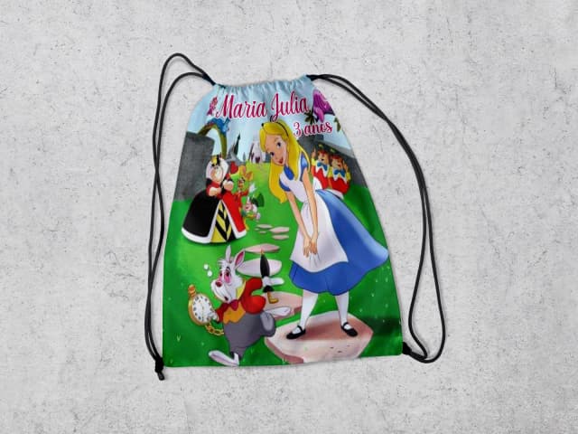Mochilinha Personalizada da Alice no Pais das Maravilhas