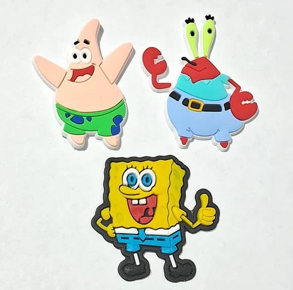Aplique Bob Esponja Emborrachado - 6 Unidades