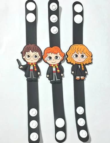 Pulseira Harry Potter Emborrachado 19cm Pacotes com 3 Peças