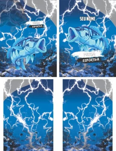 Arte Estampa Camisa Pesca-mod-0231