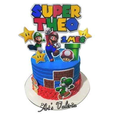 Topo de Bolo Super Mario Bros