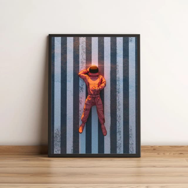 Quadro Astronauta Deitado no Chão 359