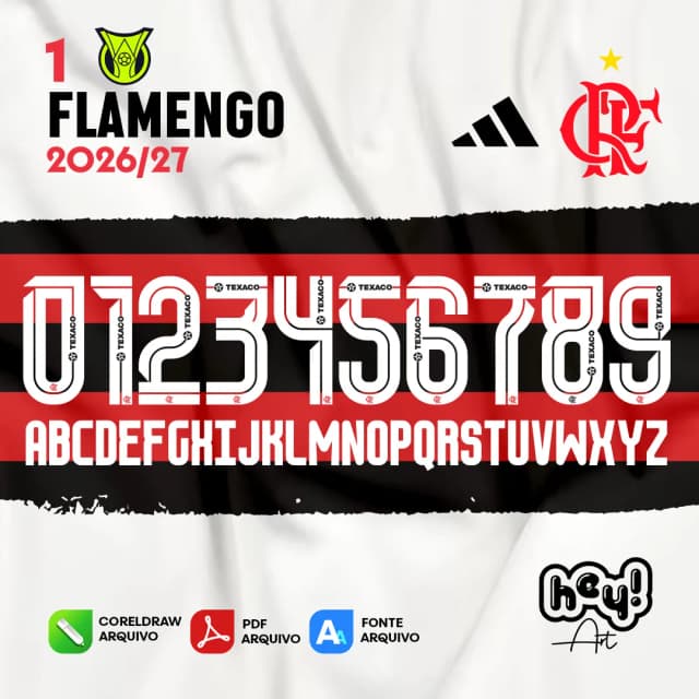 Fonte Vetor Flamengo 2026/27 Home