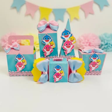 Kit Festa Babyshark Rosa