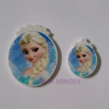 Kit Princesa Elza Aplique e Pingente de Acrilico 3 Kits