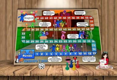 Tabuleiro Educativo Tema Rainbow Friends