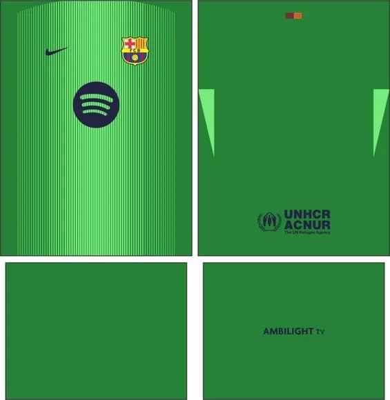 Arte Vetor Camisa Barcelona Goleiro 2025-2026