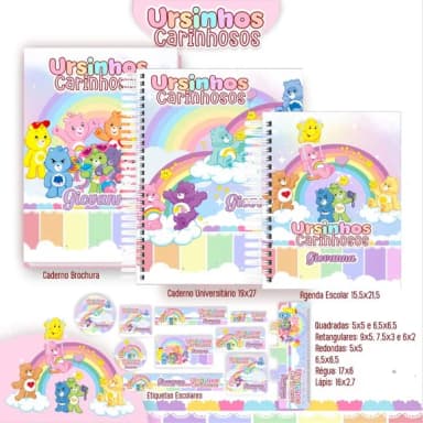 Caderno + Etiquetas + Tag Personalizada + Lápis