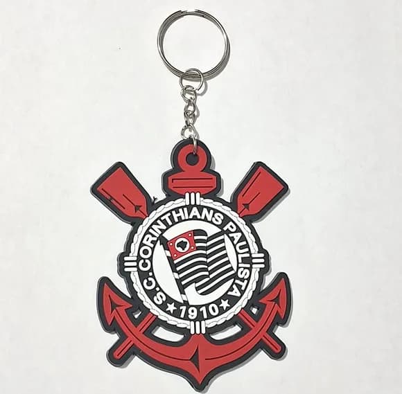 Chaveiro Escudo Time 8cm Emborrachado 2 Unidades