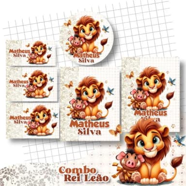 60 Etiquetas Leão