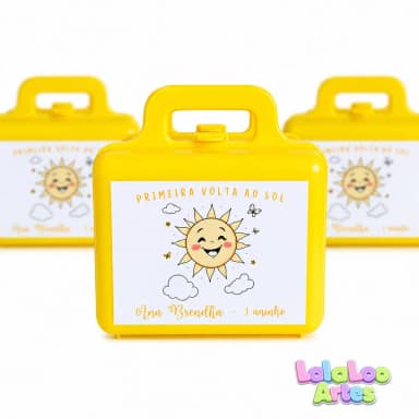 Maletinha Minha Primeira Volta ao Sol Personalizada