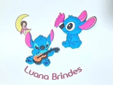 Aplique Stitch 4,5cm Emborrachado Pacote com 4 Unidades