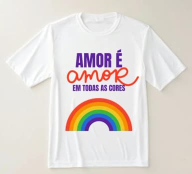 Camiseta Amor É Amor Lgbtqia+ Orgulho Diversidade
