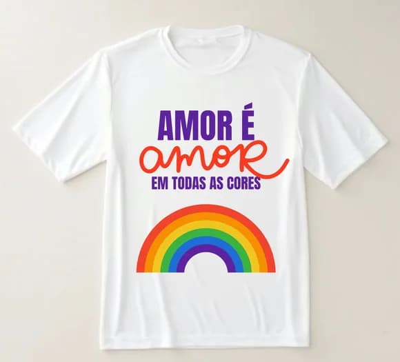 Camiseta Amor É Amor Lgbtqia+ Orgulho Diversidade