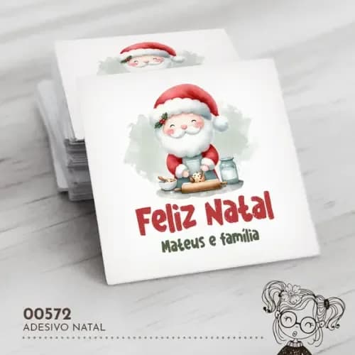 Adesivo Quadrado Natal - 00572