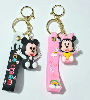 Chaveiro Mickey e Minnie Baby 3d 2 Unidade