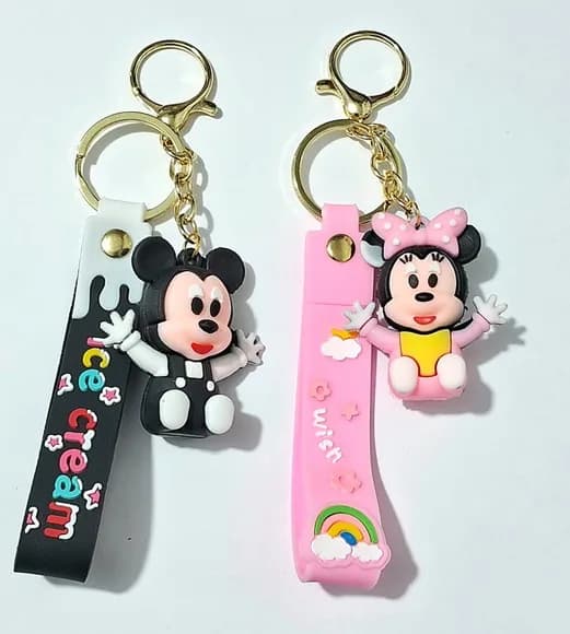 Chaveiro Mickey e Minnie Baby 3d 2 Unidade