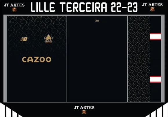 Vetor Camisa do Lille Terceriro Uniforme 22-23