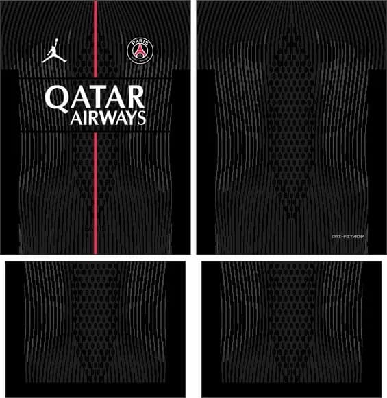 Arte Vetor Camisa Psg Quarta 2025-2026