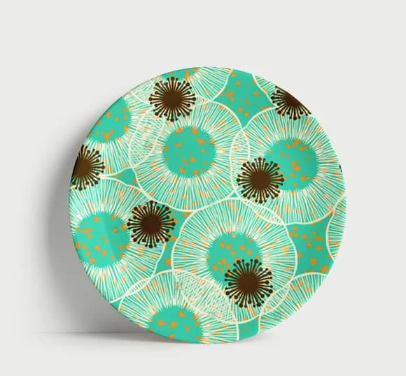 Prato Decorativo Fundo do Mar ? Estampa Floral Oceânica