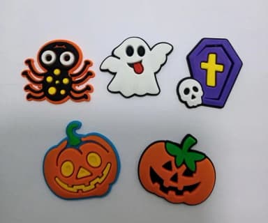 Kit Apliques Halloween de Borracha - Pct 5 Unidades