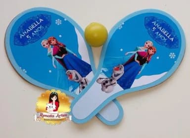 Raquetes de Ping Pong Tema Frozen