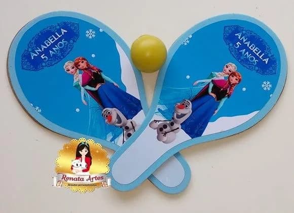 Raquetes de Ping Pong Tema Frozen
