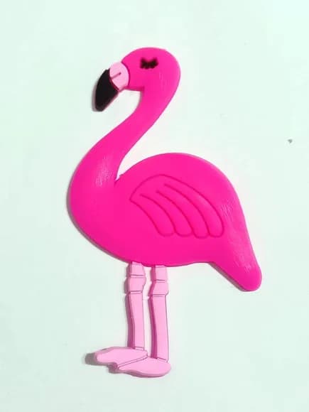 Aplique Flamingo Emborrachado 7,2cm - 6 Unidades