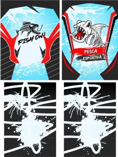 Arte Vetor Camisa Pesca-mod-0184